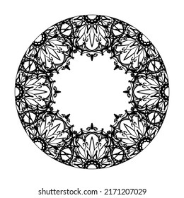 Vector round abstract circle. Mandala style.