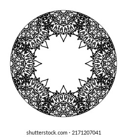 Vector round abstract circle. Mandala style.
