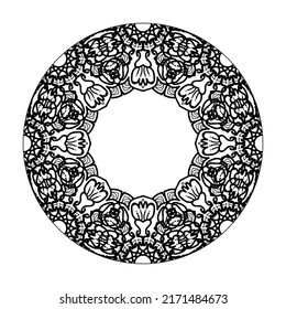 Vector round abstract circle. Mandala style.