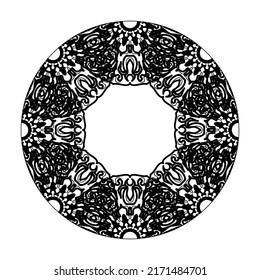 Vector round abstract circle. Mandala style.