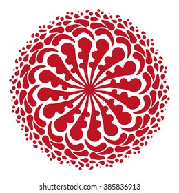 Vector round abstract circle. Mandala style.