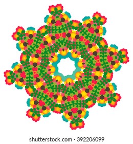 Vector round abstract circle. Mandala style.