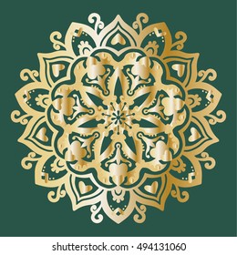 Vector round abstract circle. Mandala style.