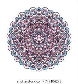 Vector round abstract circle. Mandala style.