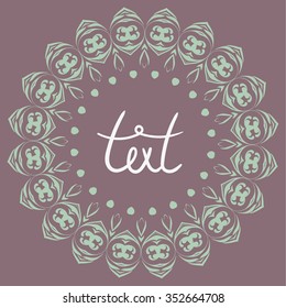 Vector round abstract circle with text space. 