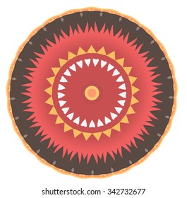 Vector round abstract circle. Vintage style with soft colors.