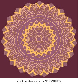 Vector round abstract circle. Vintage style with soft colors.