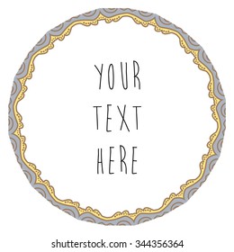 Vector round abstract circle. Vintage style with soft colors.

