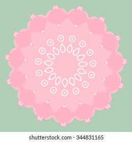 Vector round abstract circle. Vintage style with soft colors.