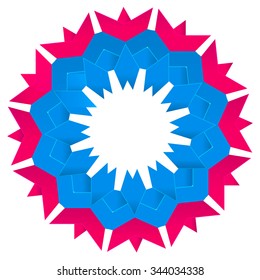 Vector round abstract circle with vivid colors.