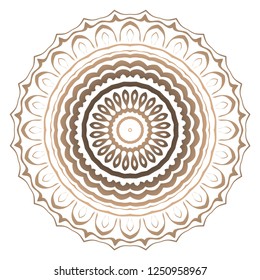 Vector round abstract Mandala style decorative element. Hand-Drawn Vector illustration. Can be used for textile, greeting card, coloring book, phone case print