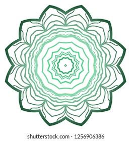 Vector round abstract Mandala style decorative element. Hand-Drawn Vector illustration. Can be used for textile, greeting card, coloring book, phone case print
