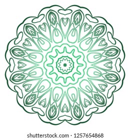 Vector round abstract Mandala style decorative element. Hand-Drawn Vector illustration. Can be used for textile, greeting card, coloring book, phone case print