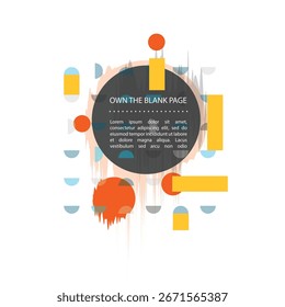 Vetor em torno do design moderno abstrato. Elementos geométricos de círculo Plano de fundo da ilustração