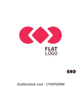 Vector of round abstract sign. Logo. Business icon for the company. This concept graphic represents lighting design / Industry / Sport / Fitness. Chemistry and medical business. Illustration.