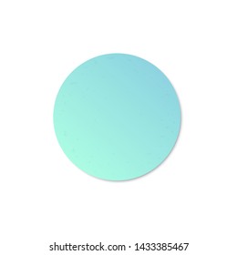 Vector round adhesive sticker green icon. Blank paper labes, advertising tag mockup. Empty banner for sales, discounts promotion. Sticky notes, memos object, isolated illustration