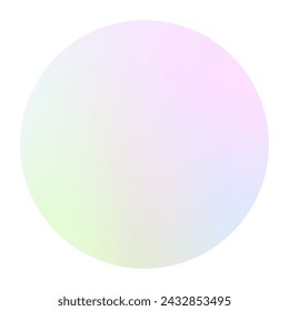 Image vectorielle Sticker Adhésif Rond Isolé sur fond Blanc. Cercle de dégradés verts, bleus et violets. Modèle vierge pour Carte, Affiche, Impression. Mock vide avec Place pour texte.
