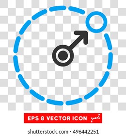 Vector Round Area Border EPS vector pictogram. Illustration style is flat iconic bicolor blue and gray symbol on a transparent background.