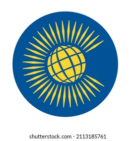 Vector round badge. flag of the Commonwealth of Nations