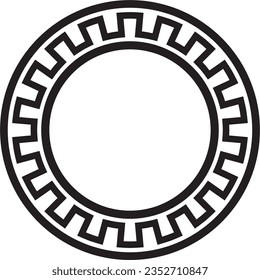 Vector round black monochrome jewish national ornament. Star of David. Semitic folk circle, pattern. Israeli ethnic sign, ring.
