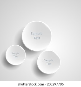 vector round blank template. paper badge for presentation, branding, visualization