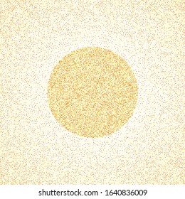  Vector round bokeh. Abstract iridescent background. Chaotic bridal backdrop. Gold confetti. Isolated golden dust particles. Geometric anniversary illustration. Birthday card with metallic texture.