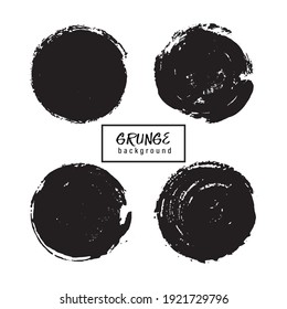 Vector round brush for text. Grunge banner background.