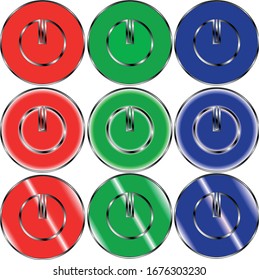 vector round button for website or app