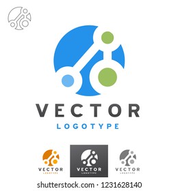 Vector Round Cell Links Logotype Icon Graphics