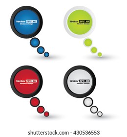 Vector round Color Speech bubble design