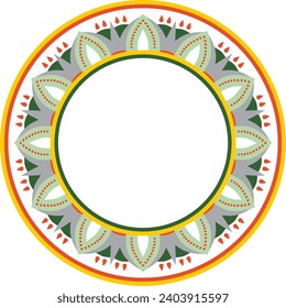 Vector round colored Egyptian ornament. Endless circle border, ancient Egypt frame.
