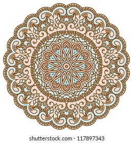 Vector round decorative design element