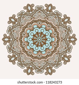 Vector round decorative design element