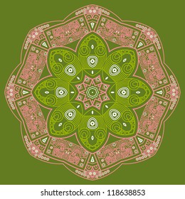 Vector round decorative design element