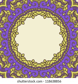 Vector round decorative design element