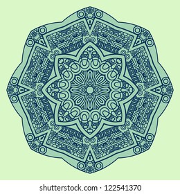 Vector round decorative design element