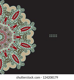 Vector round decorative design element