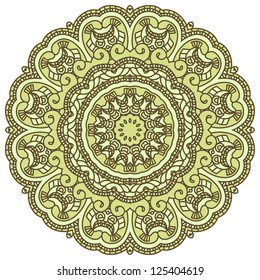 Vector round decorative design element