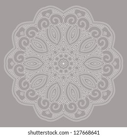 Vector round decorative design element