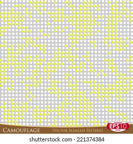 Vector round dot based camouflage seamless pattern.