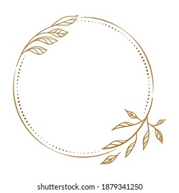 Vector Floral Vintage Frame On White Stock Vector (Royalty Free) 1166253463