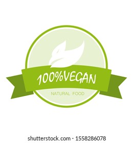 eco circular, logotipo biológico verde o signo. Insignia de comida sana, etiqueta para café, restaurantes, embalaje. Cartas dibujadas a mano 100% Vegan. Plantilla de diseño orgánico