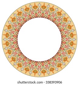 Vector round ethnic ornament inspired African