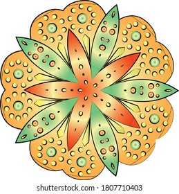 vector round flower mandala pattern