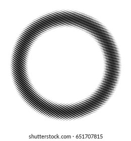 Vector round frame. Abstract graphic element background. On white