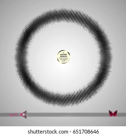 Vector round frame. Abstract graphic element background. On white