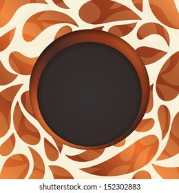 Vector round frame. Multicolored abstract background illustration