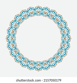 marco circular vectorial con estilo vintage y color tradicional