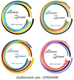 Vector round  frames with your text for Your Design. 