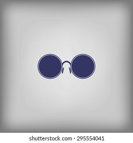 Vector Round Glasses Icon 